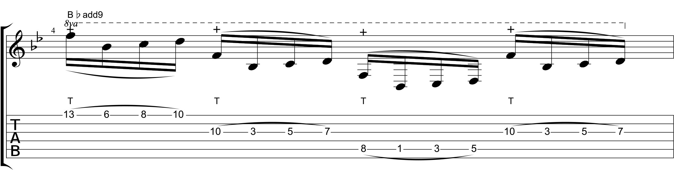 String Skipping Tapping Étude: Added Tone Arpeggio Ideas Over 3 Octaves |  Shredaholic.com | Mobile Version